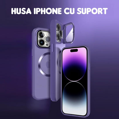 Husa de protectie Timebox, iPhone 15 Pro Max, Magsafe, Protectie camera, Mov