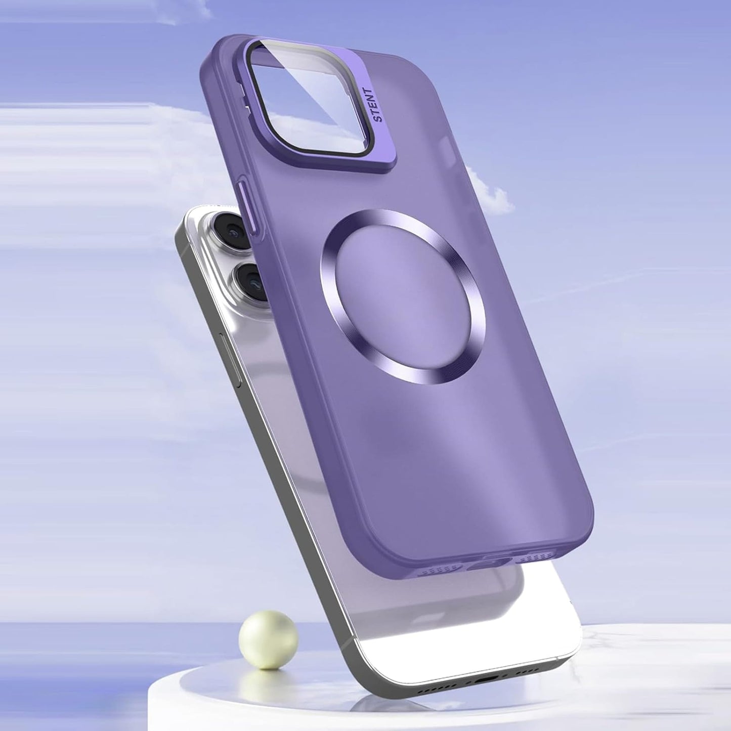 Husa de protectie Timebox, iPhone 15 Pro Max, Magsafe, Protectie camera, Mov