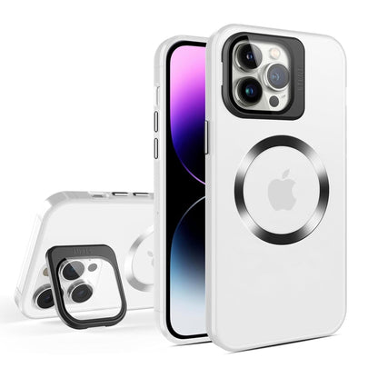 Husa de protectie Timebox, iPhone 15 Pro Max, Magsafe, Protectie camera, Alb