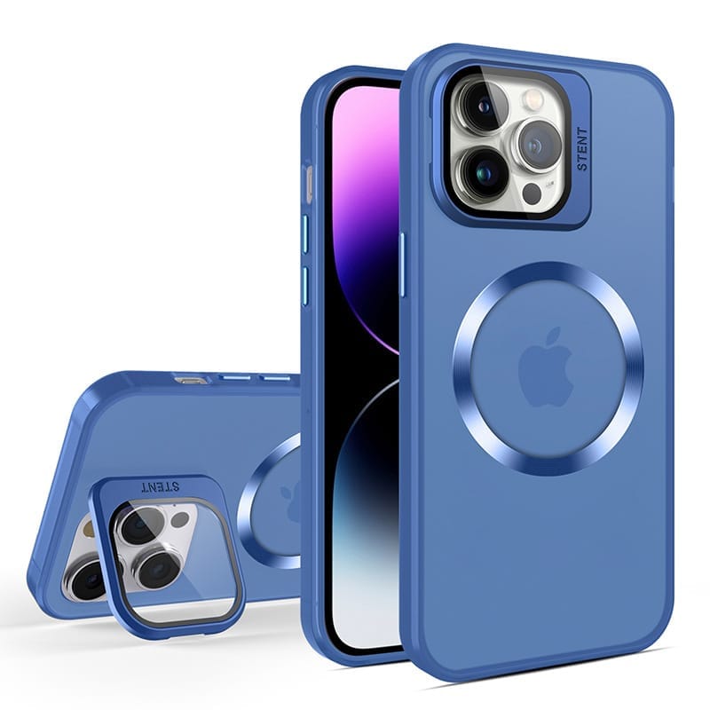 Husa de protectie Timebox, iPhone 15 Pro Max, Magsafe, Albastru