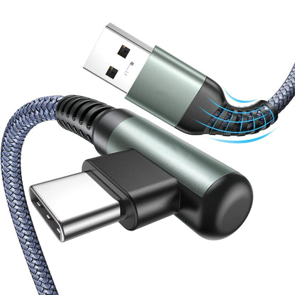 Cablu Date si Incarcare Rapida Timebox, USB la Type-C, 2m, QC 3, Negru