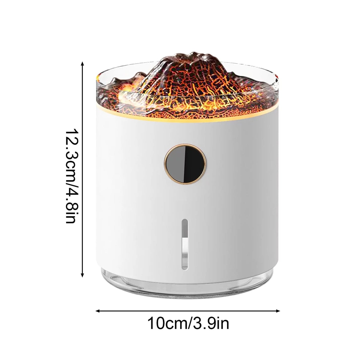 Difuzor de ulei esential, Aromaterapie tip Vulcan, Capacitate 350ml, Alb