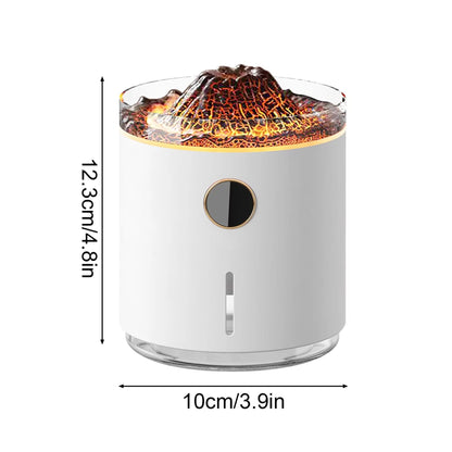 Difuzor de ulei esential, Aromaterapie tip Vulcan, Capacitate 350ml, Alb