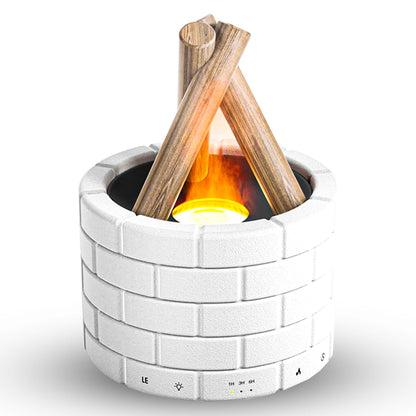Difuzor de ulei esential, Aromaterapie tip Bonfire, Capacitate 250ml, Alb