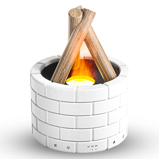 Difuzor de ulei esential, Aromaterapie tip Bonfire, Capacitate 250ml, Alb