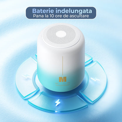 Boxa portabila cu lumini RGB, Bluetooth, Sunet surround 360, 1200mah, Albastru