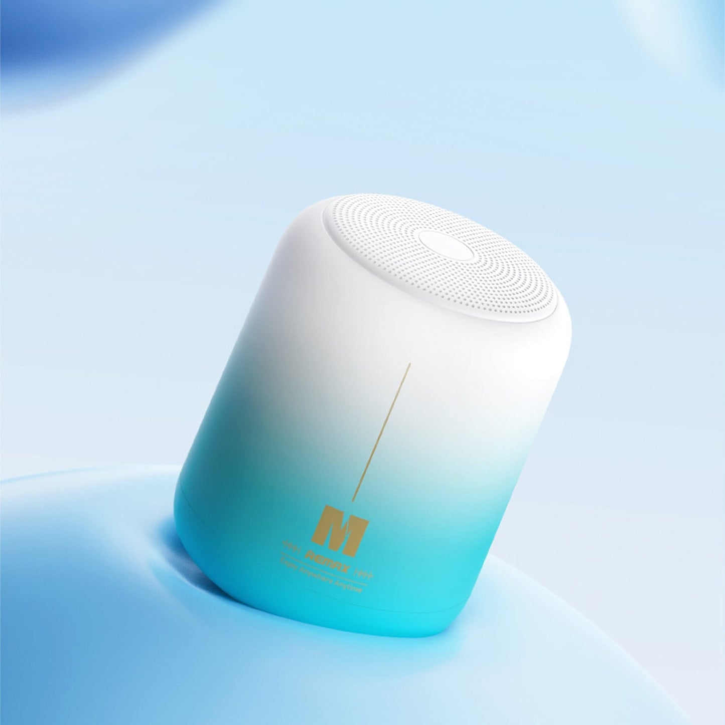 Boxa portabila cu lumini RGB, Bluetooth, Sunet surround 360, 1200mah, Albastru