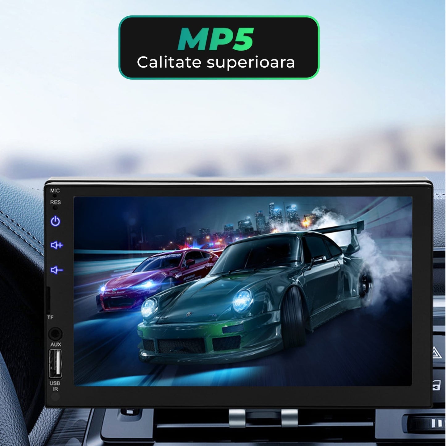Navigatie Auto Timebox, Wireless, 2 x USB, Aux, Ecran HD Touch 7", MirrorLink