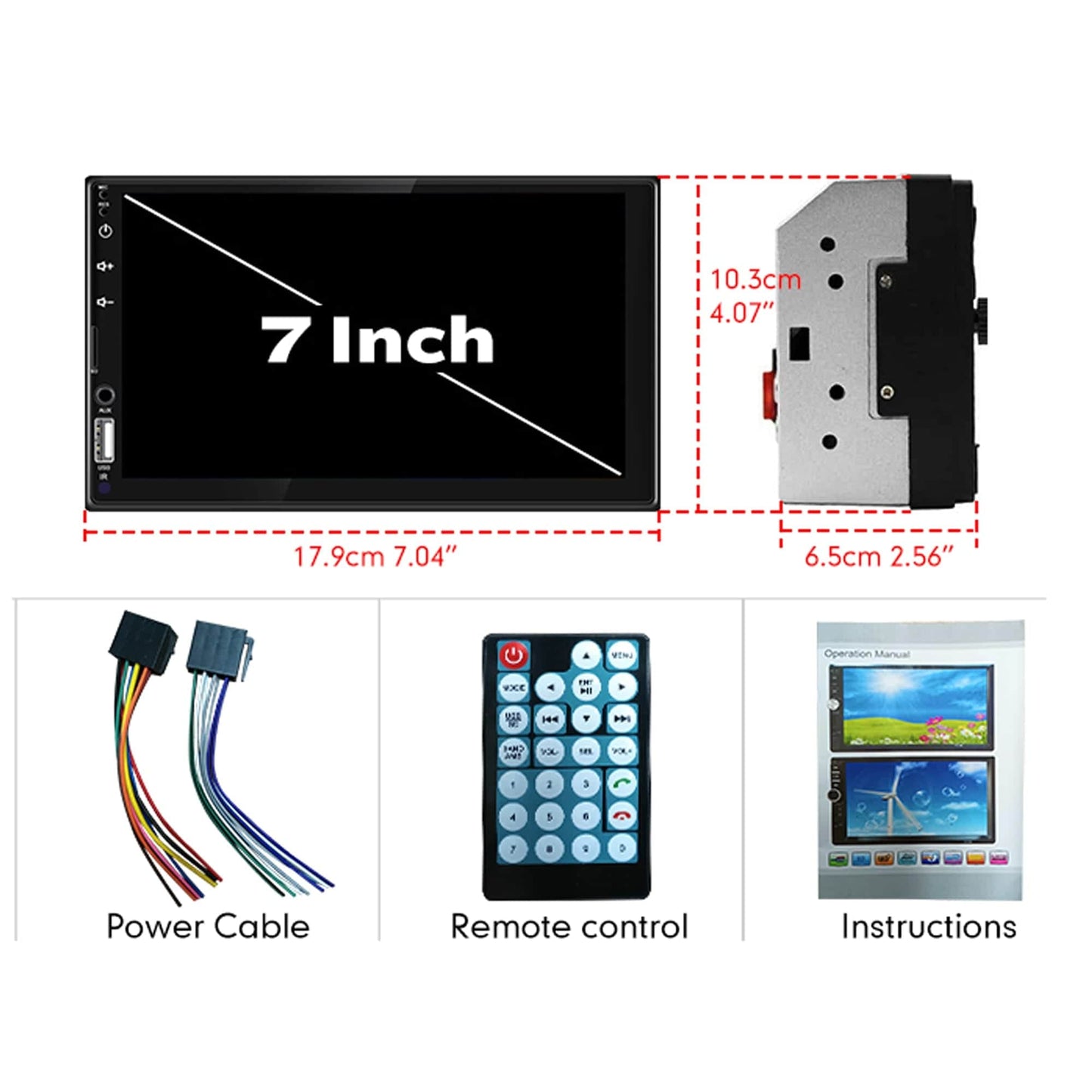Navigatie Auto Timebox, Wireless, 2 x USB, Aux, Ecran HD Touch 7", MirrorLink