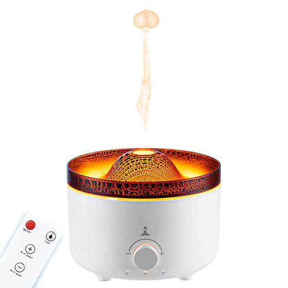 Difuzor de ulei esential, Aromaterapie tip Vulcan, Capacitate 560ml, Alb