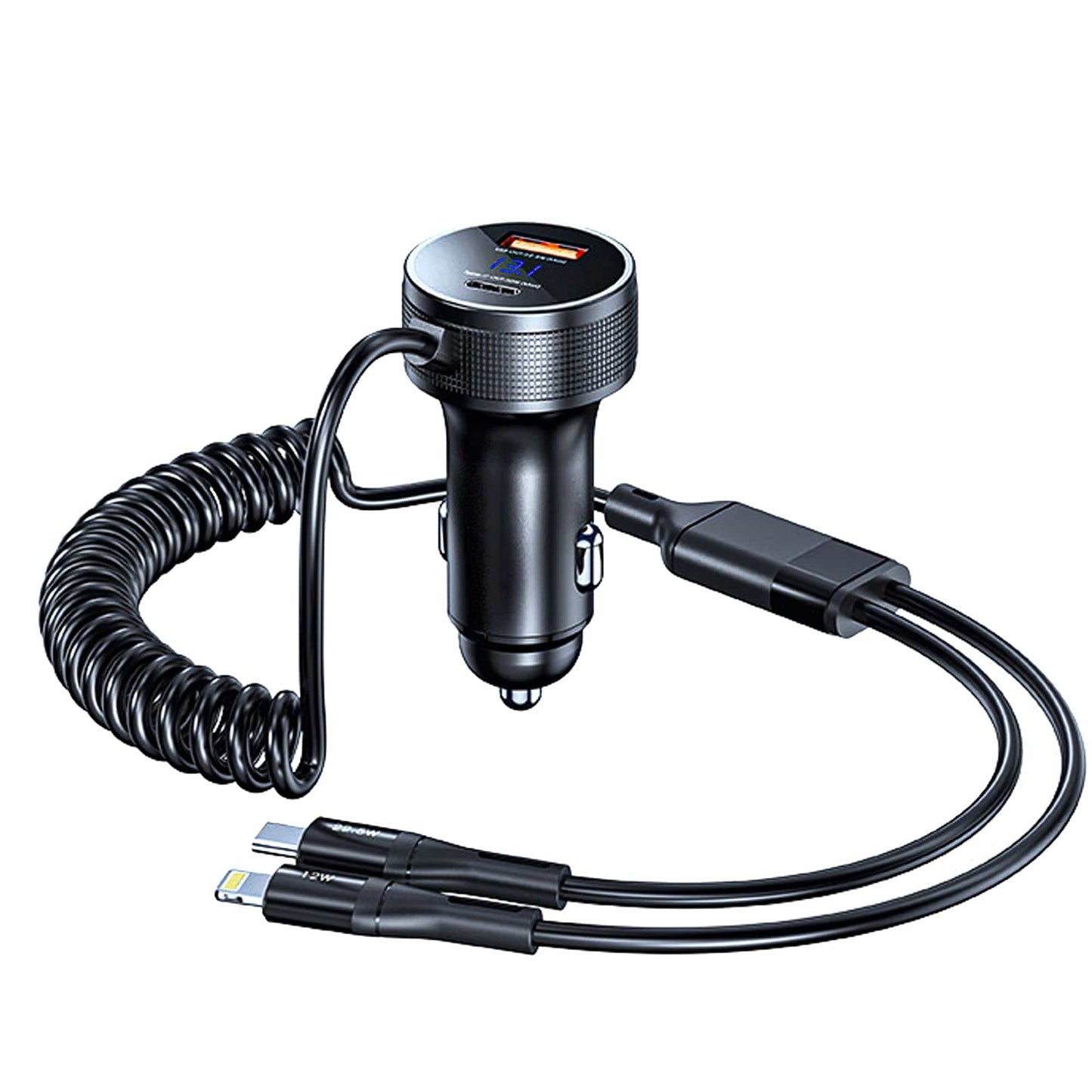 Incarcator auto Timebox, 5W, Super Fast-Charge 52, 1 x USB QC 3, Negru