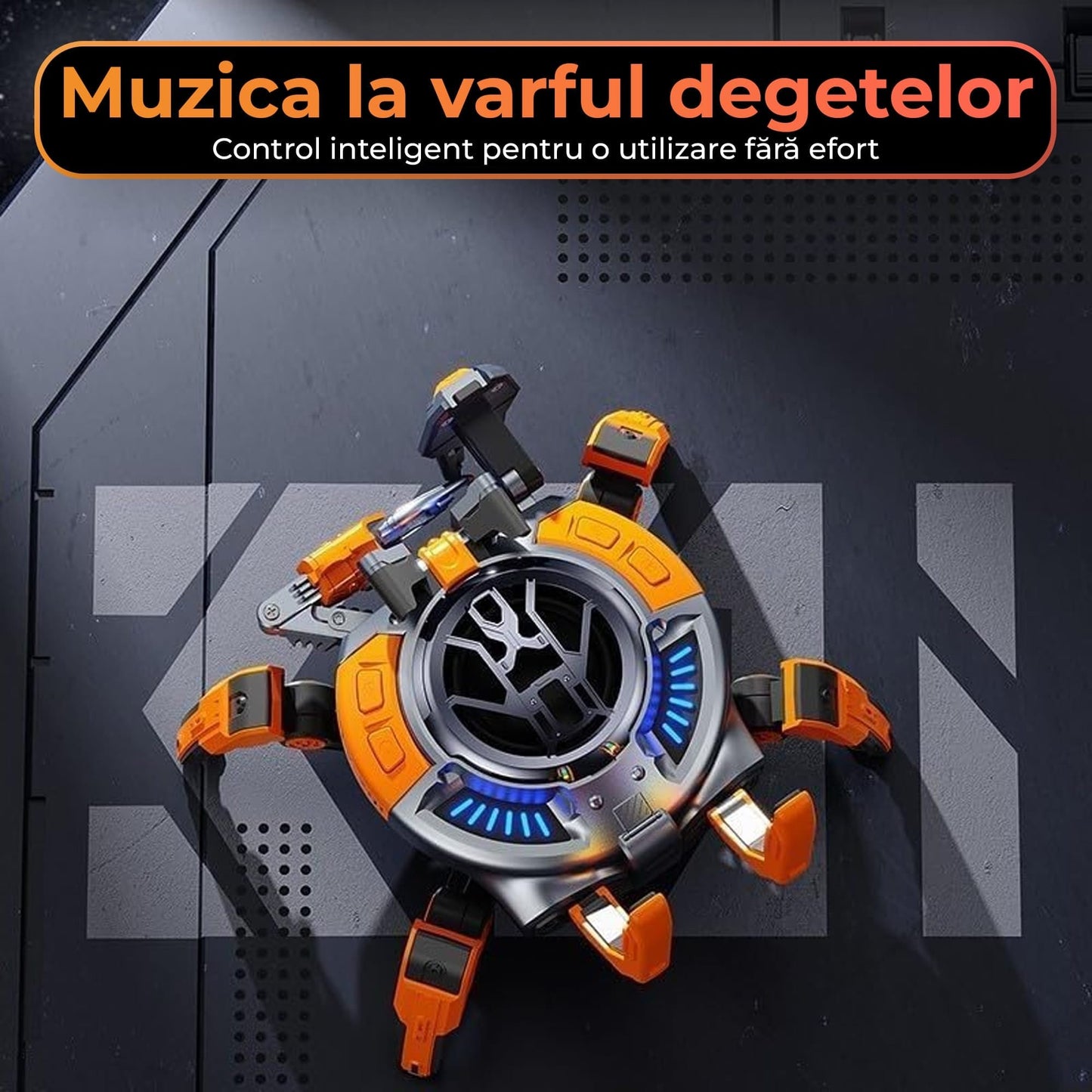 Boxa portabila cu lumini RGB, Bluetooth 5, 10W Stereo, Bass puternic
