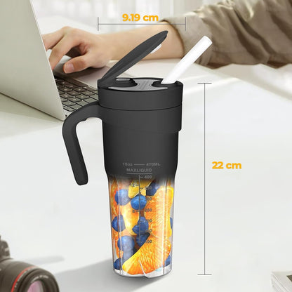 Mini blender electric Timebox, compact, multifunctional, Negru