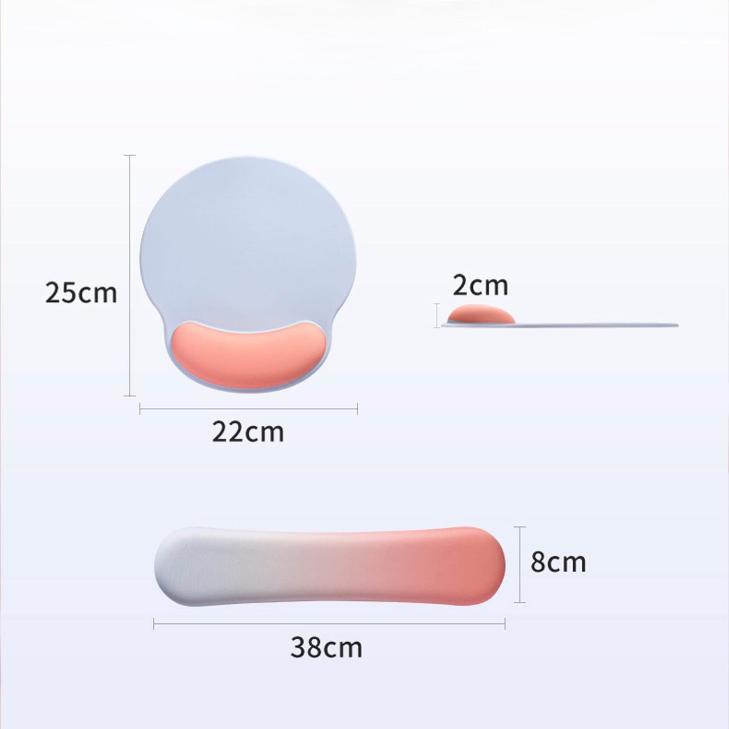 Mousepad ergonomic cu Spuma cu Memorie pentru, Albastru