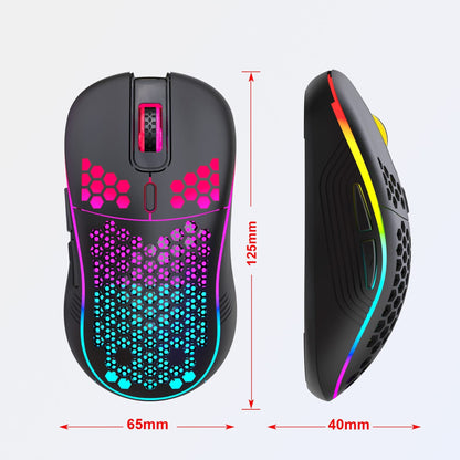 Mouse gaming wireless Timebox, 1600DPI, ultrausor 80g, USB Reciver 2, Negru