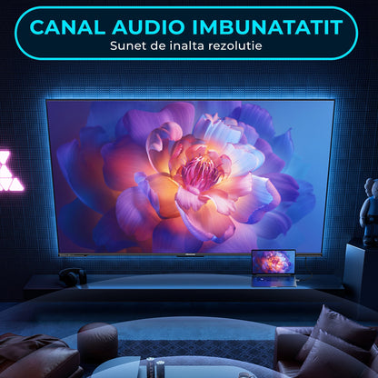 Cablu HDMI 2 Timebox, 8K 60Hz, 4K/2K 120Hz, 48Gbps, HDR, soundbar eARC