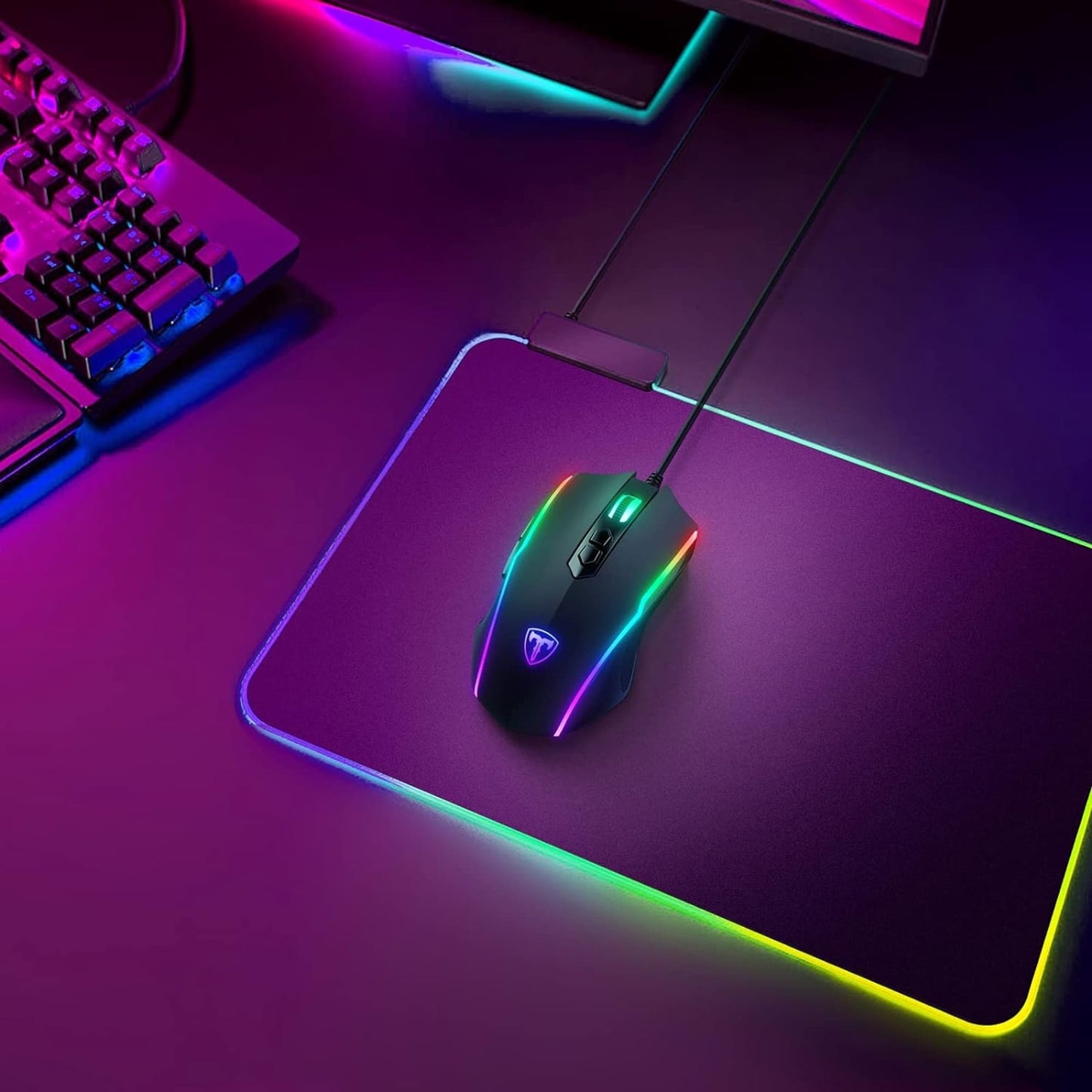 Mouse gaming Timebox, 5000 DPI, USB, Ergonomic, 1000Hz, RGB Led, Negru