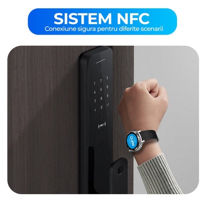 Ceas smartwatch cu casti bluetooth incorporate, monitorizare activitati fizice