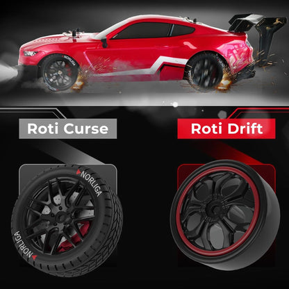 Masina cu telecomanda RC Timebox, 30km/h, 1:16, 4x4, Drift car, Negru/Rosu
