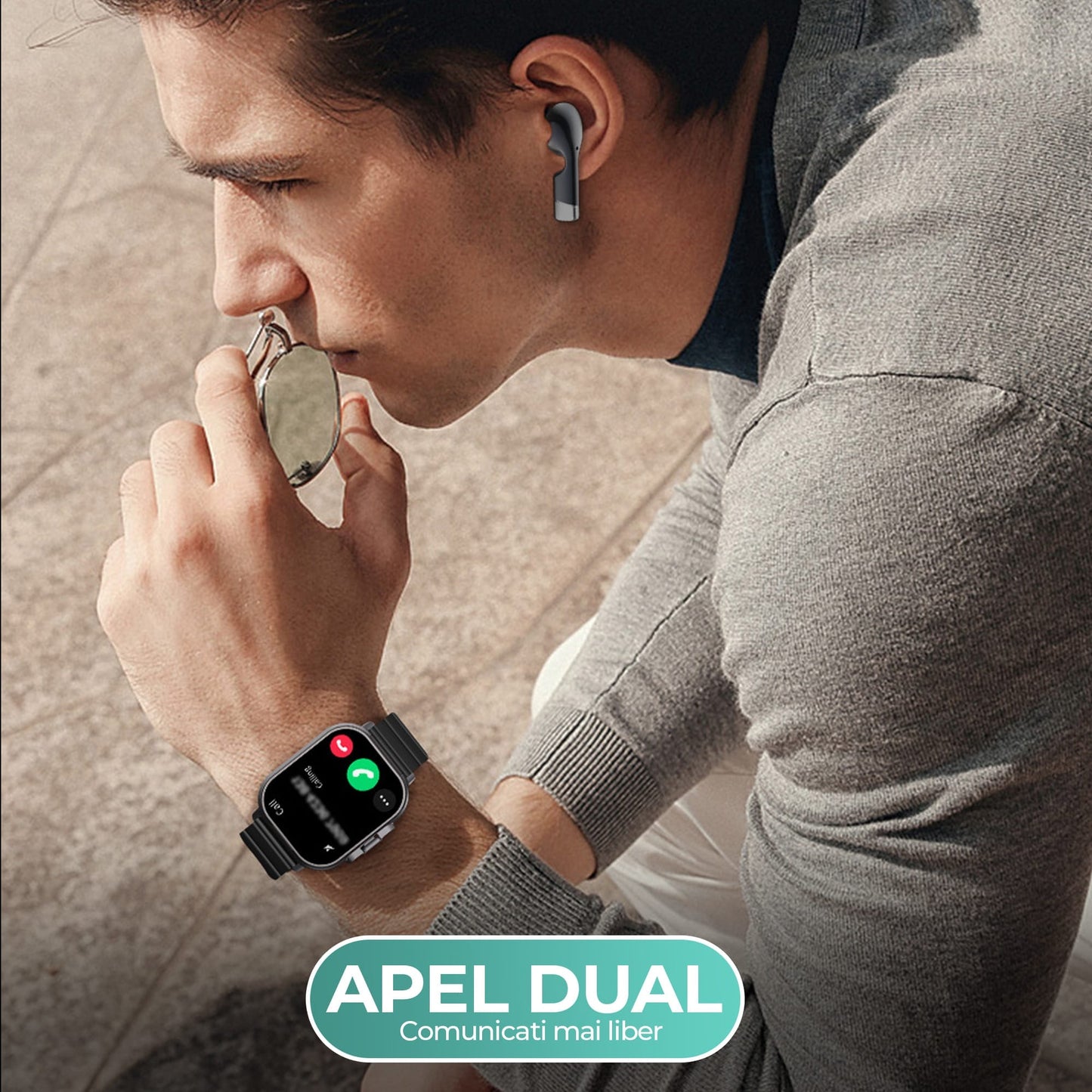 Ceas Smartwatch cu Casti Bluetooth incorporate, Monitorizare activitati fizice