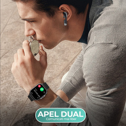 Ceas Smartwatch cu Casti Bluetooth incorporate, Monitorizare activitati fizice