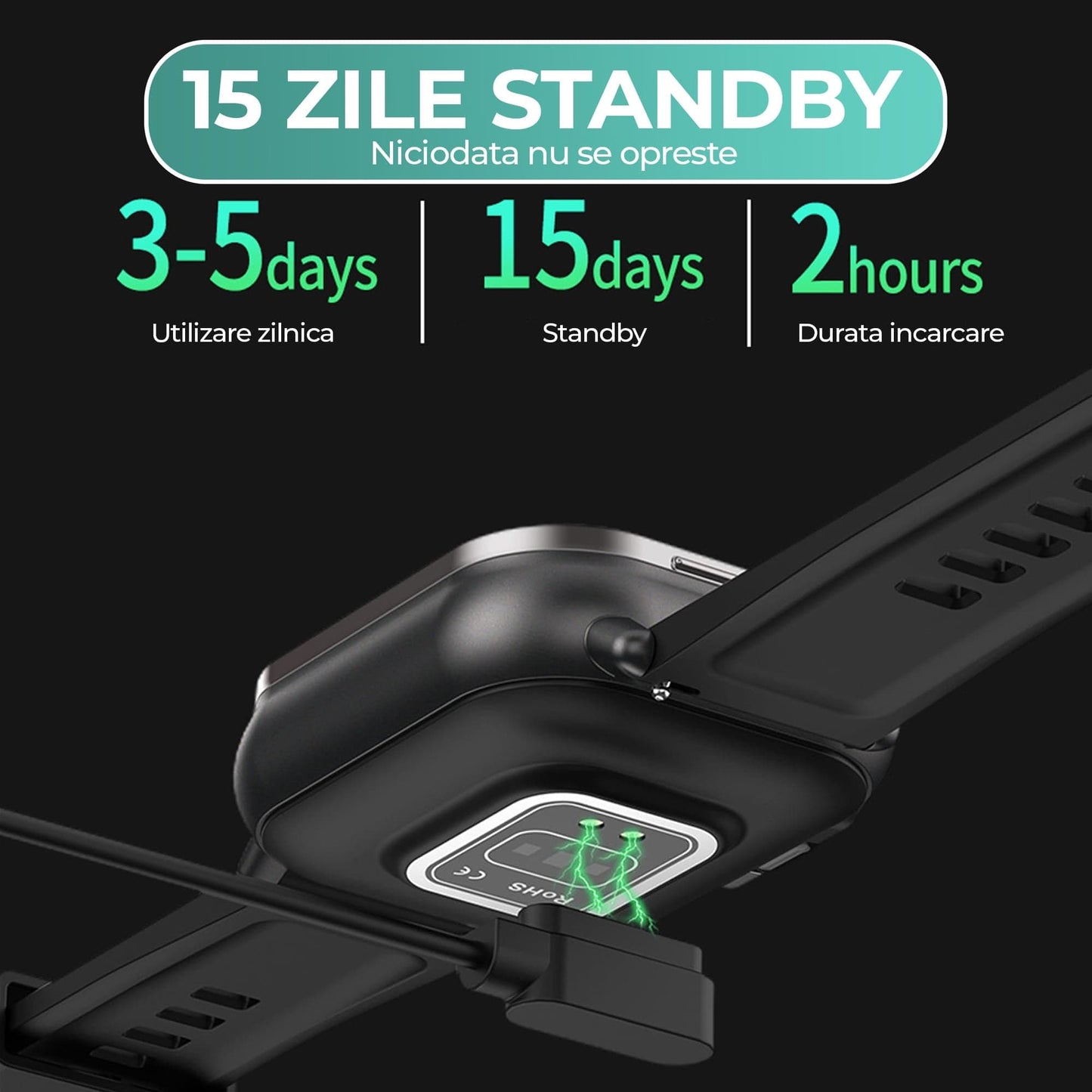 Ceas Smartwatch cu Casti Bluetooth incorporate, Monitorizare activitati fizice