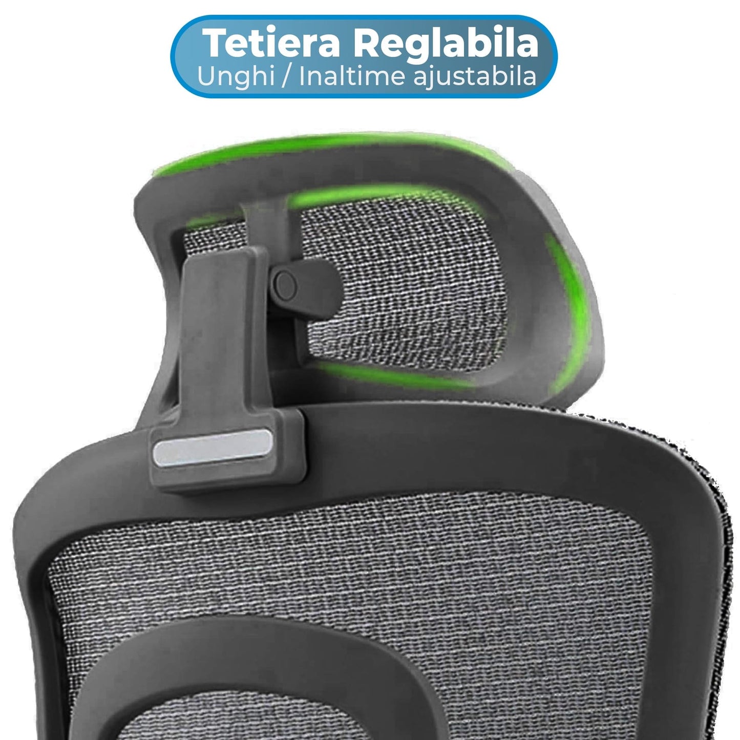 Scaun ergonomic Timebox, Cotiere 4D, pana la 150 kg, 150°, Negru