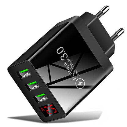 Incarcator Retea Timebox, 3 Porturi, 15W, 3 x USB, LED Voltaj, Negru
