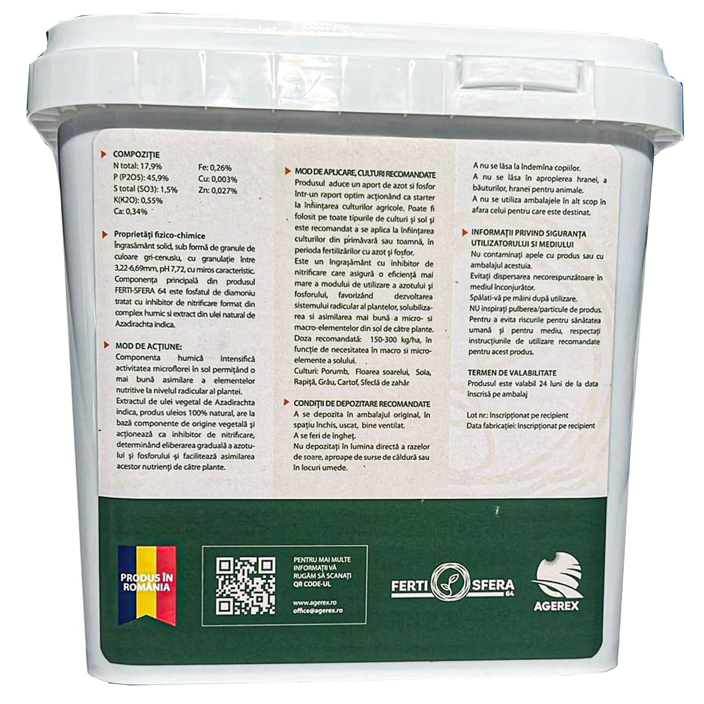 Ingrasamant Complex NP cu Azot si Fosfor - Ferti Sfera 64, 18% N, 46% P2O6