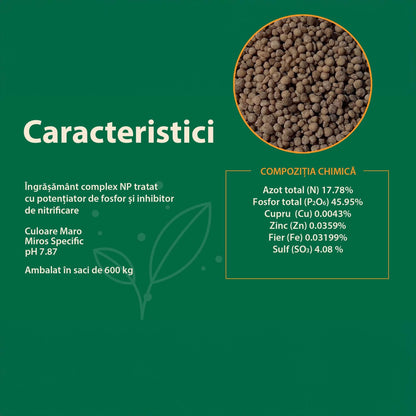 Ingrasamant Complex NP cu Azot si Fosfor - Ferti Sfera 64, 18% N, 46% P2O6