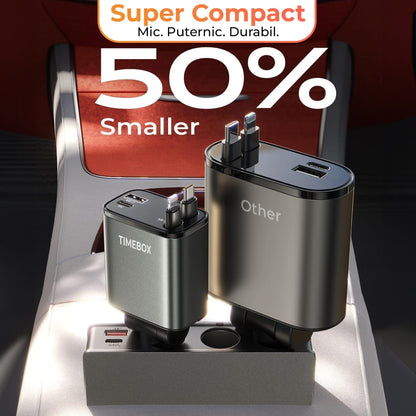 Incarcator auto 66W Super Fast Charge 4 in 1 Timebox