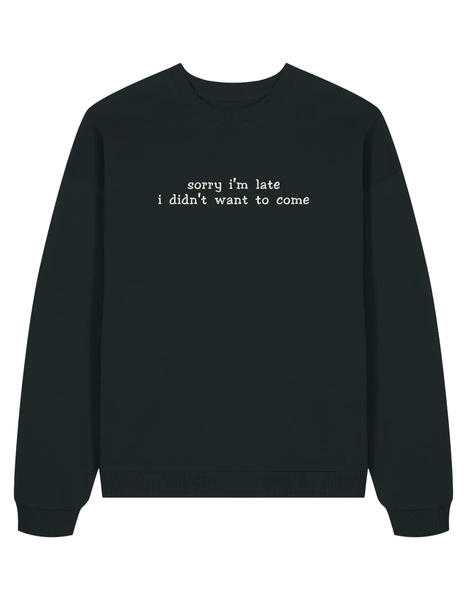 Late sweatshirt mesaje