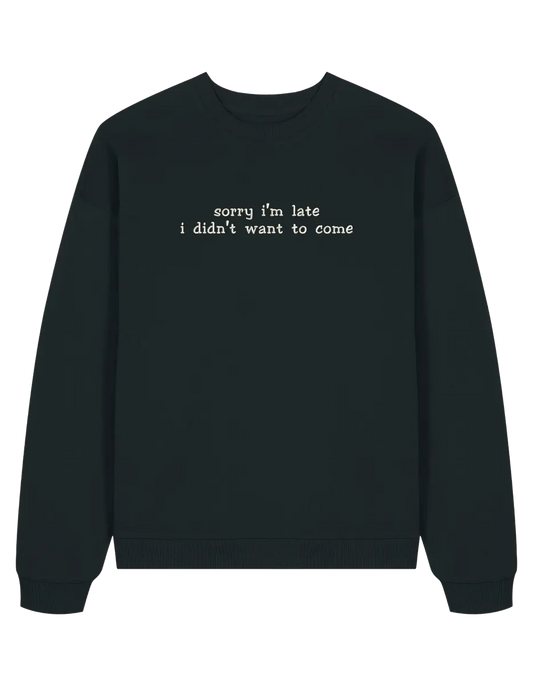 Late sweatshirt mesaje