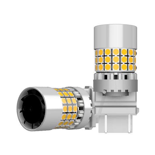 Set 2 x bec LED T25 3156 P27/7W 5000 lm - fara eroare - off-road