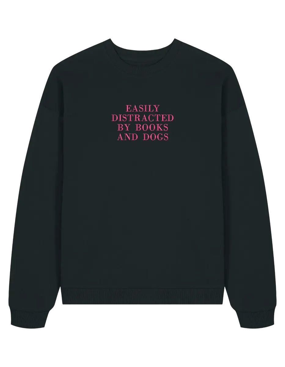 Distracted sweatshirt bookish