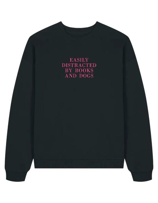 Distracted sweatshirt bookish