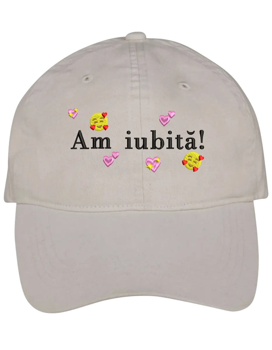 Sapca Am iubita! brodata