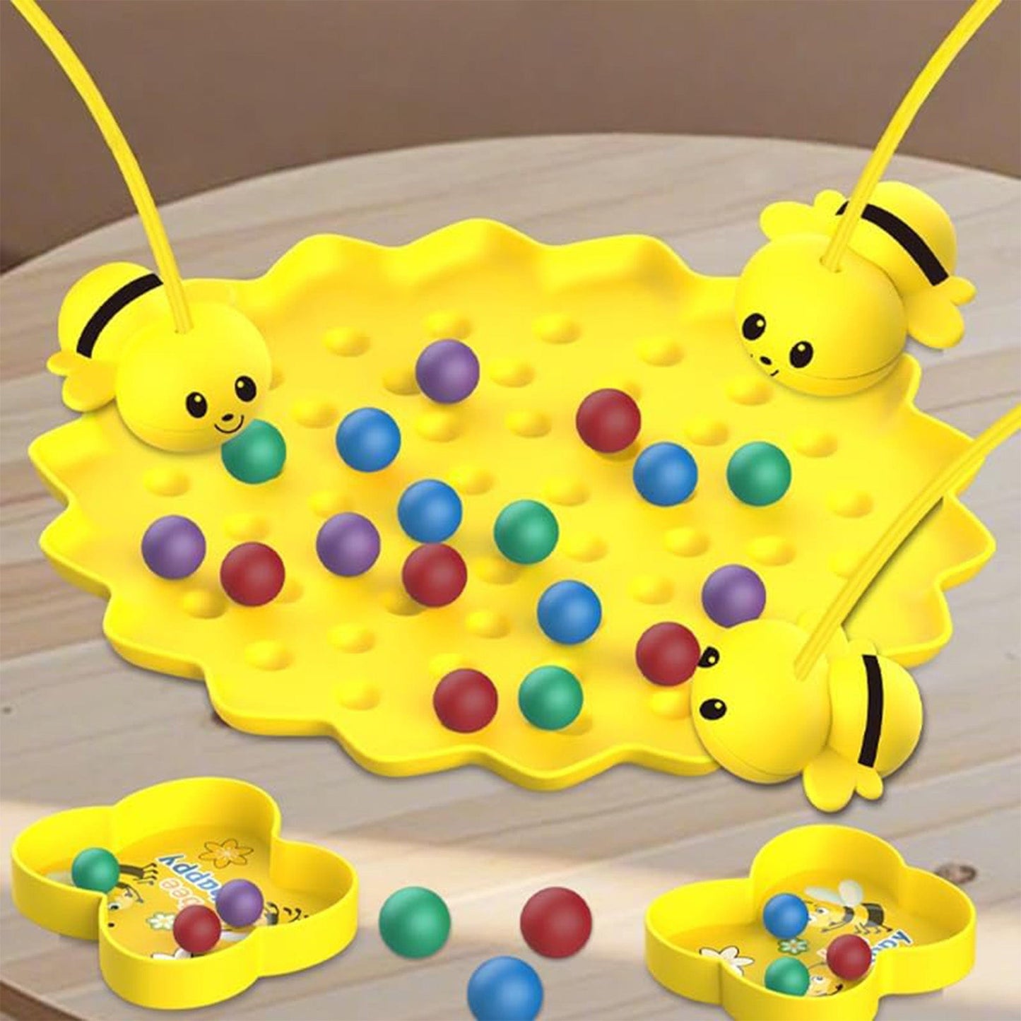 Joc interactiv Albinuță pentru copii, Tabla magnetica multifunctionala, Galben
