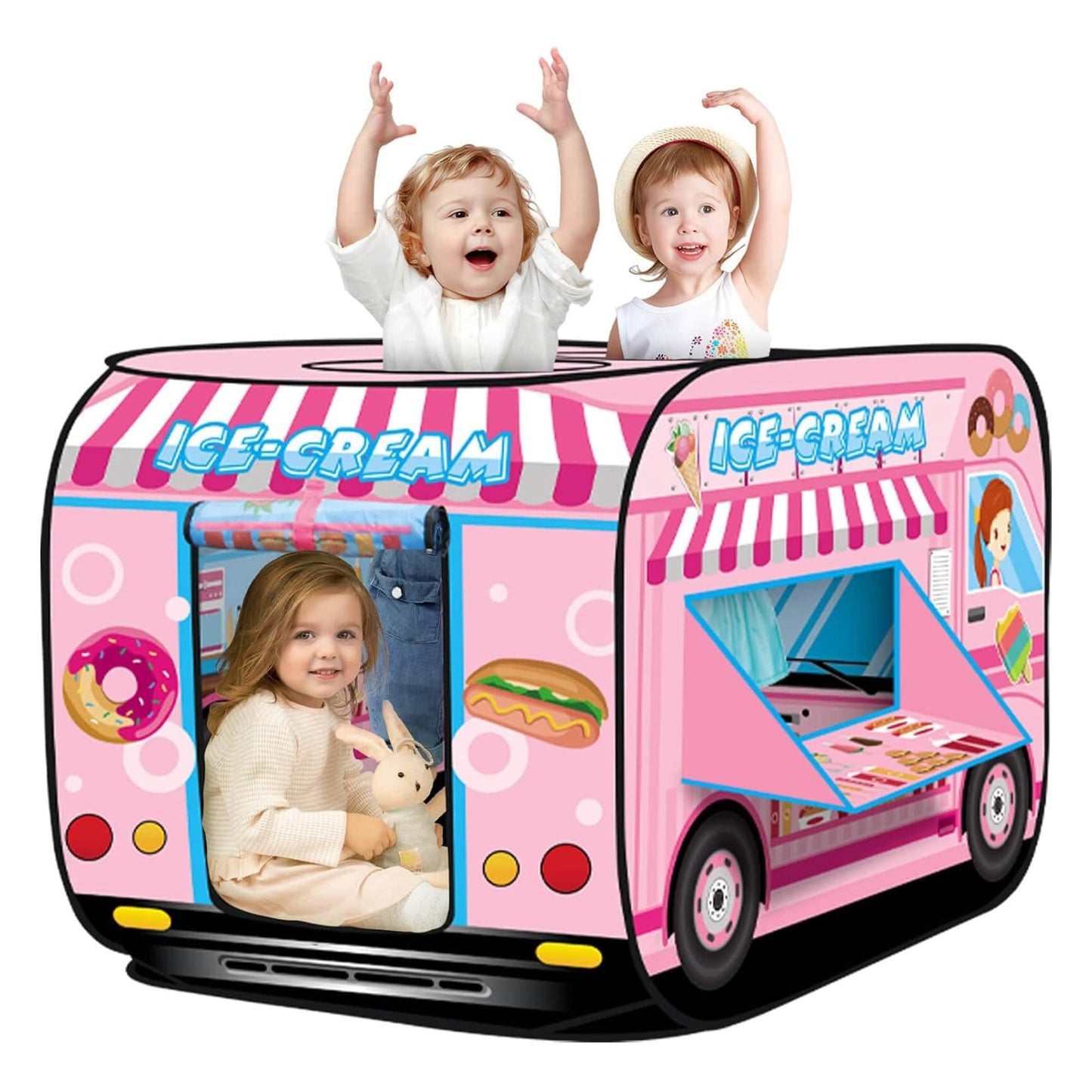 Cort de Joaca Pop-Up pentru Copii 1, 5 Ani, Roz