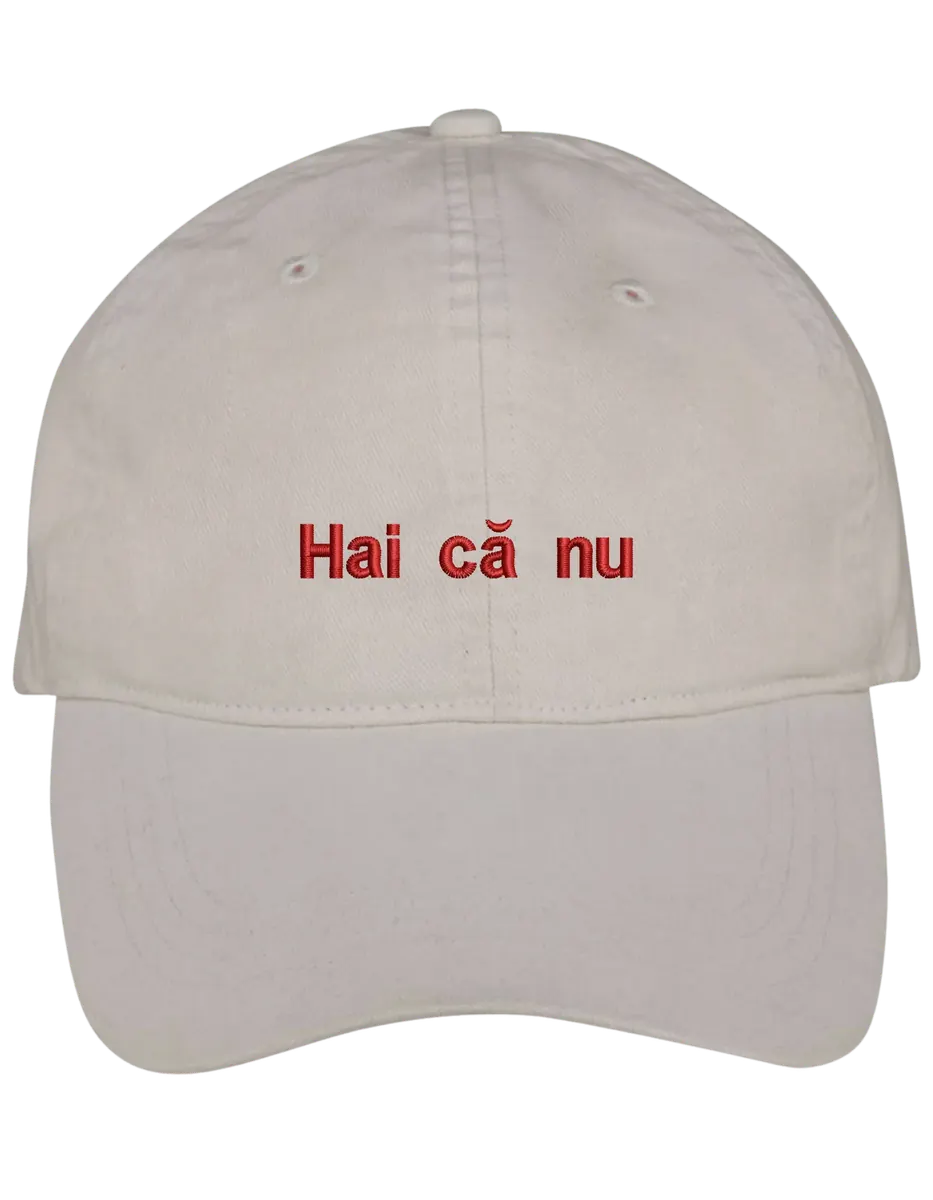 Hai ca nu sapca brodata