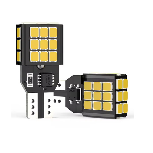 Set 2 x bec LED T15 W16W WY16W LUSMAR™ 1100 lm, Canbus - fara eroare - off-road