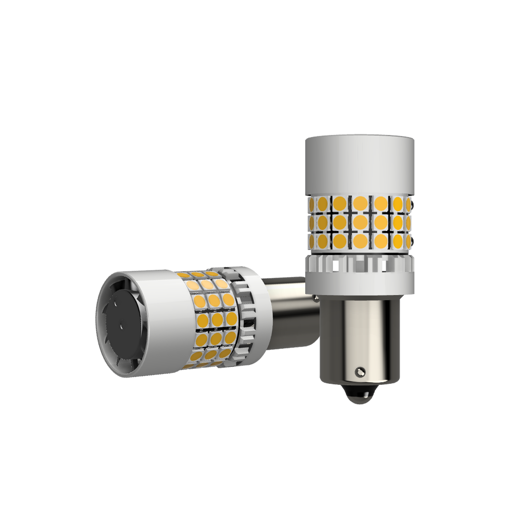 Set 2 x bec LED BA15S P21W LUSMAR™ 7000 lm Canbus - fara eroare - off-road