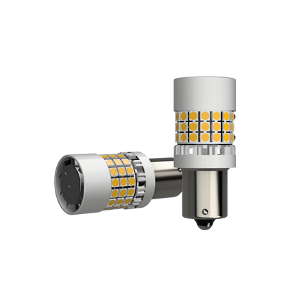 Set 2 x bec LED BA15S P21W LUSMAR™ 7000 lm Canbus - fara eroare - off-road