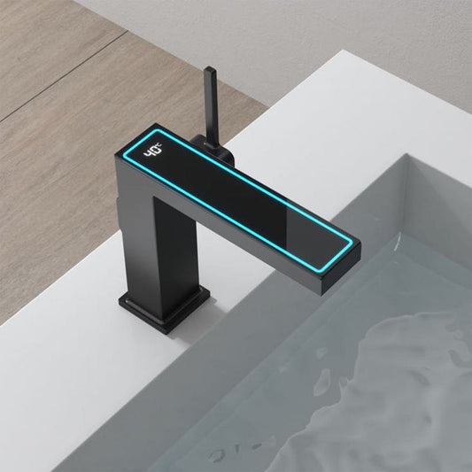 Baterie Lavoar cu Afisaj Digital LED Temperatura, Montaj Pe Blat, Monocomanda