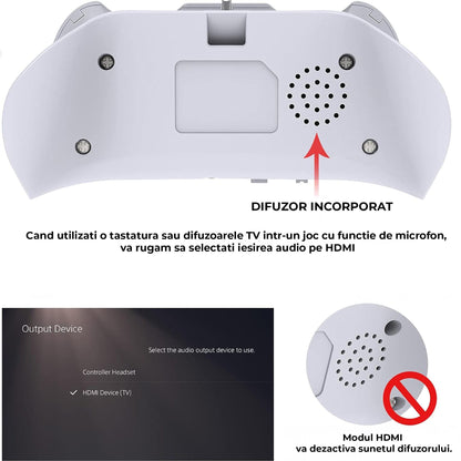 Tastatura Wireless Timebox, Gamepad Chatpad, Bluetooth 3, 5MM, Ergonomic, Alb