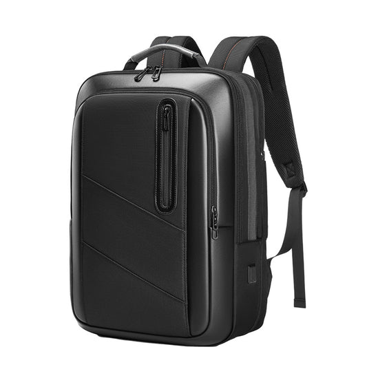 Ghiozdan Timebox, Extensibil, Waterproof, pana la 16 inch, Negru