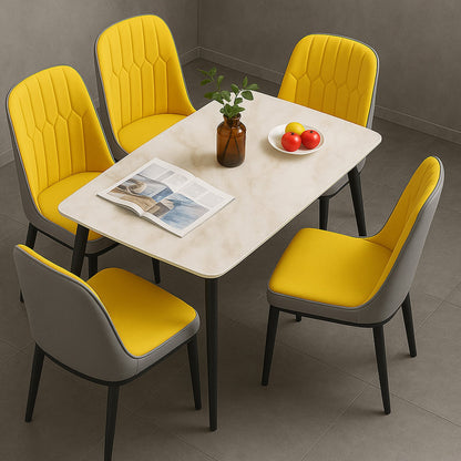 Scaun de Dining Modern Bucatarie, Spate, solduri, Galben