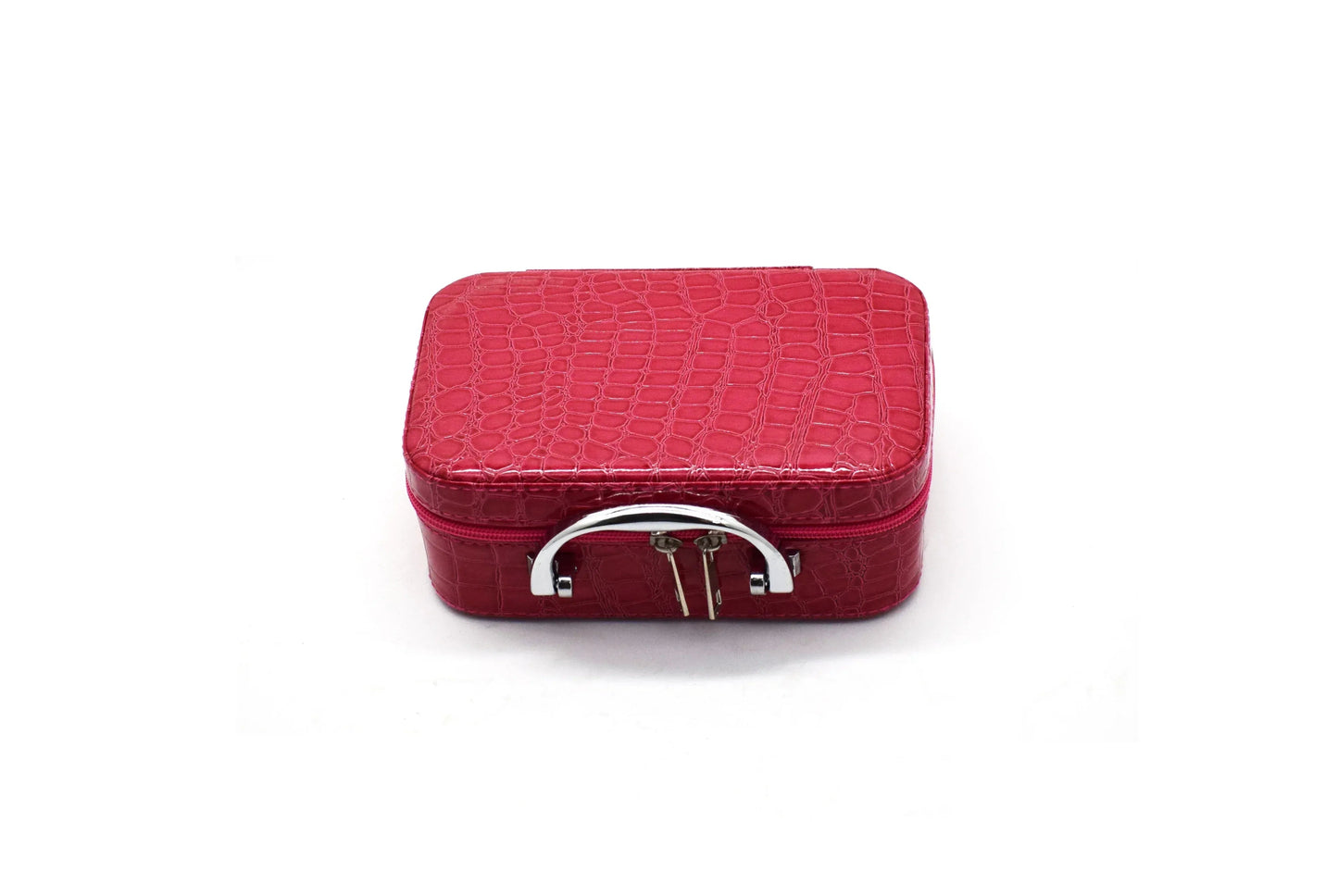 Geanta cosmetica cu oglinda, Naimeed D268, culoare Rosu, 14 x 20 x 7 cm