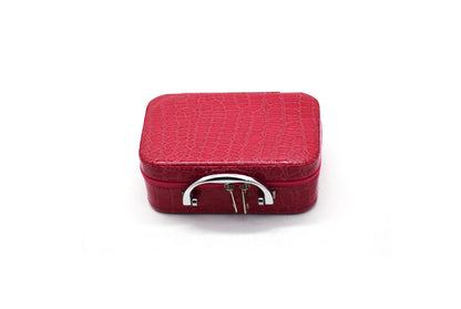 Geanta cosmetica cu oglinda, Naimeed D268, culoare Rosu, 14 x 20 x 7 cm
