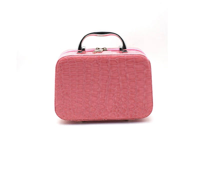 Geanta cosmetica cu oglinda, Naimeed D268, culoare Roz, 14 x 20 x 7 cm